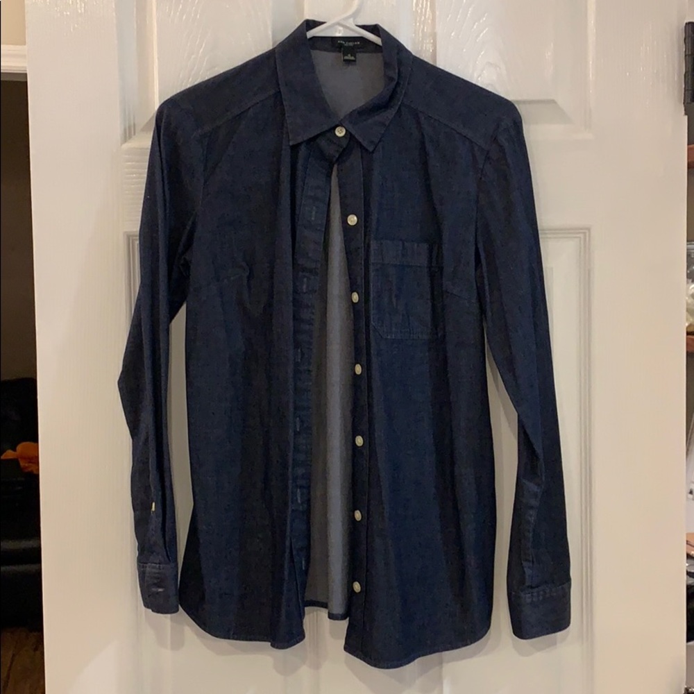 Button up denim style shirt